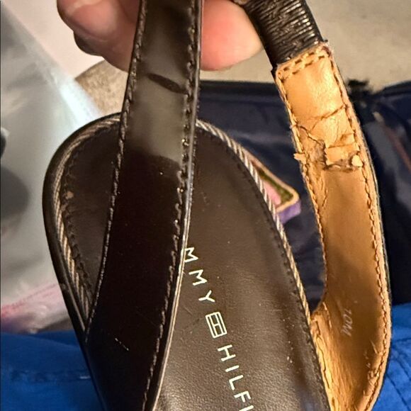 Tommy Hilfiger Black and White Bow Heels - Picture 5 of 10